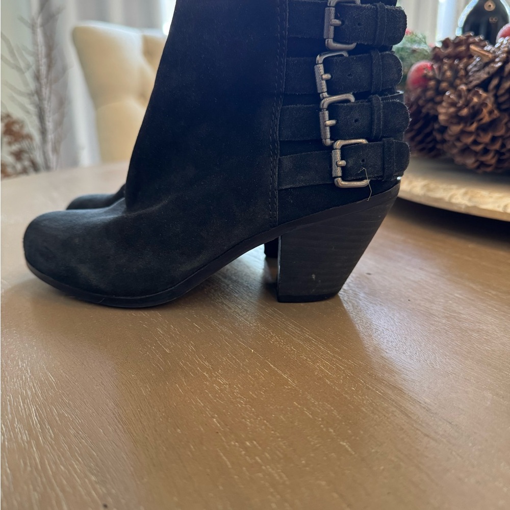 Sam Edelman Black Ankle Boots with Buckle Detail